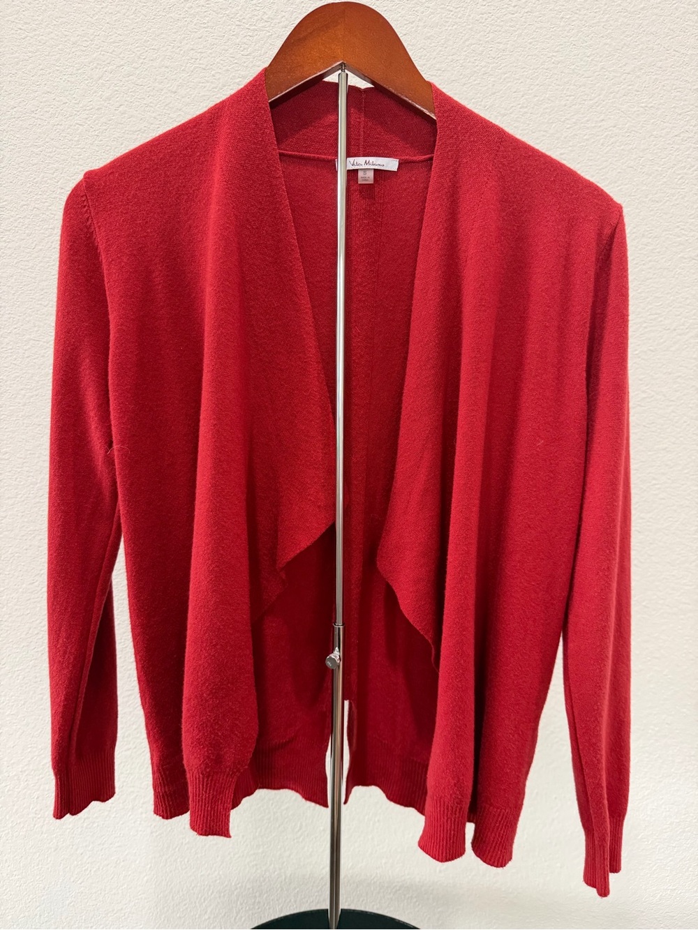 Milano Red Open-Front Women's Cardigan
